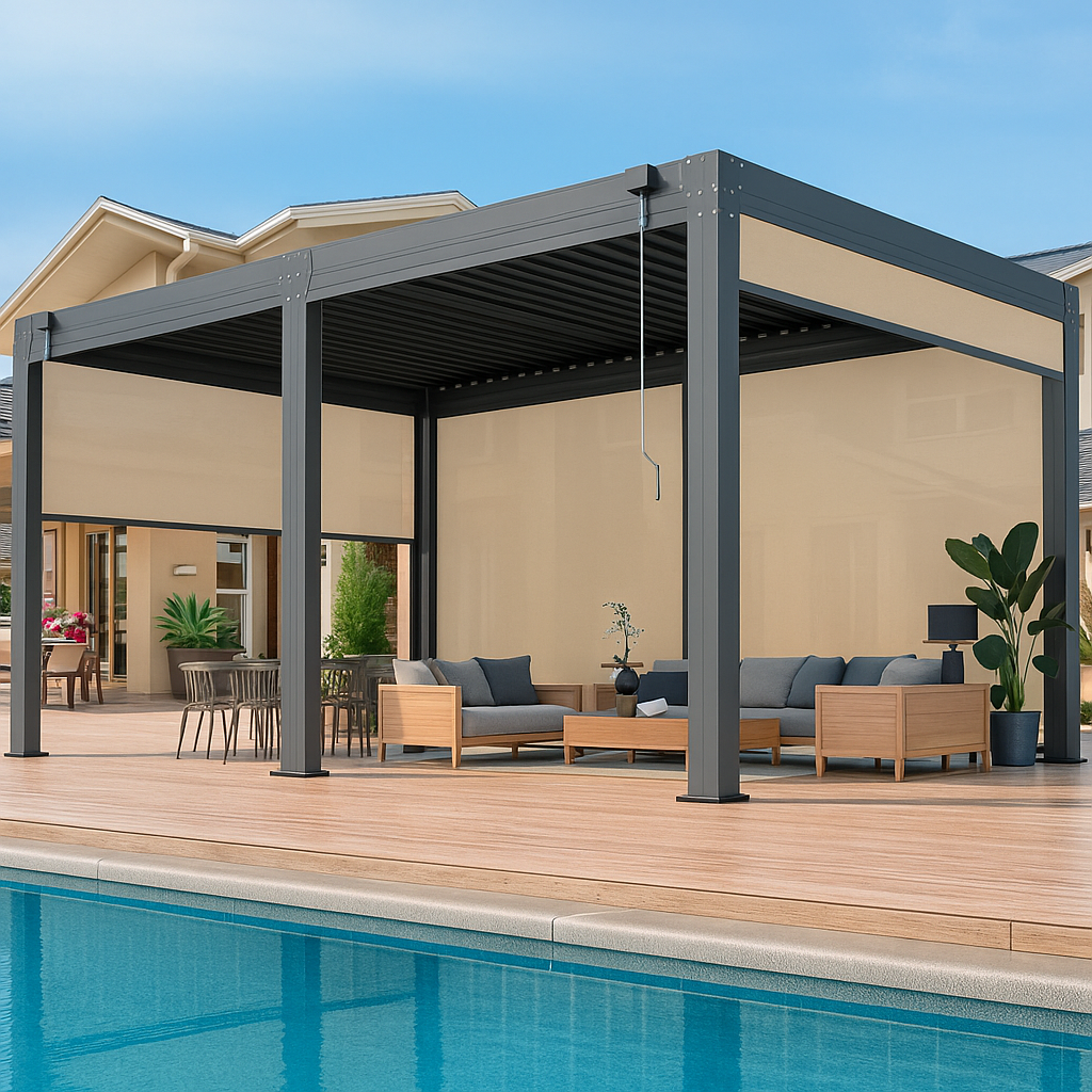 LumaShade Atria Screen Pergola